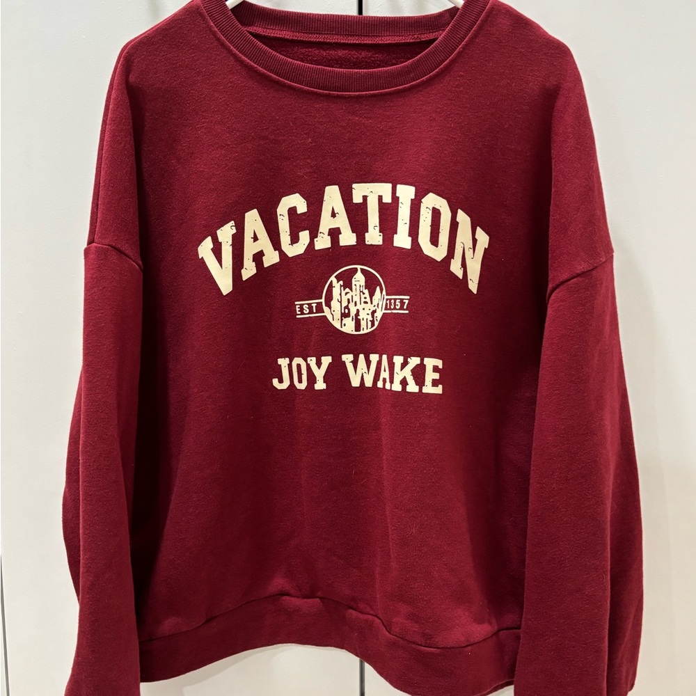 Burgundy Red Crew Neck Sweater